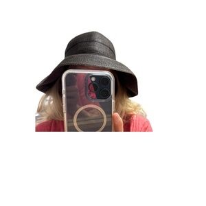 Annabel Ingall Charcoal Wide-Brim Hat